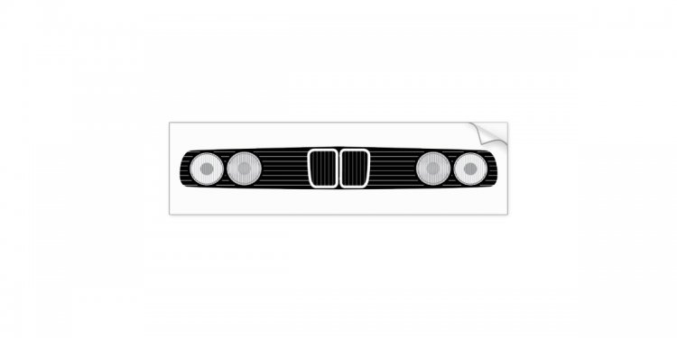 BMW E30 front Bumper Sticker