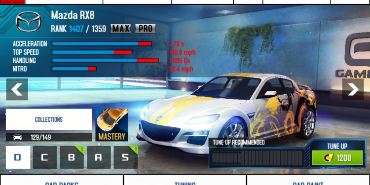 A Mazda RX8 in the Tune-Up